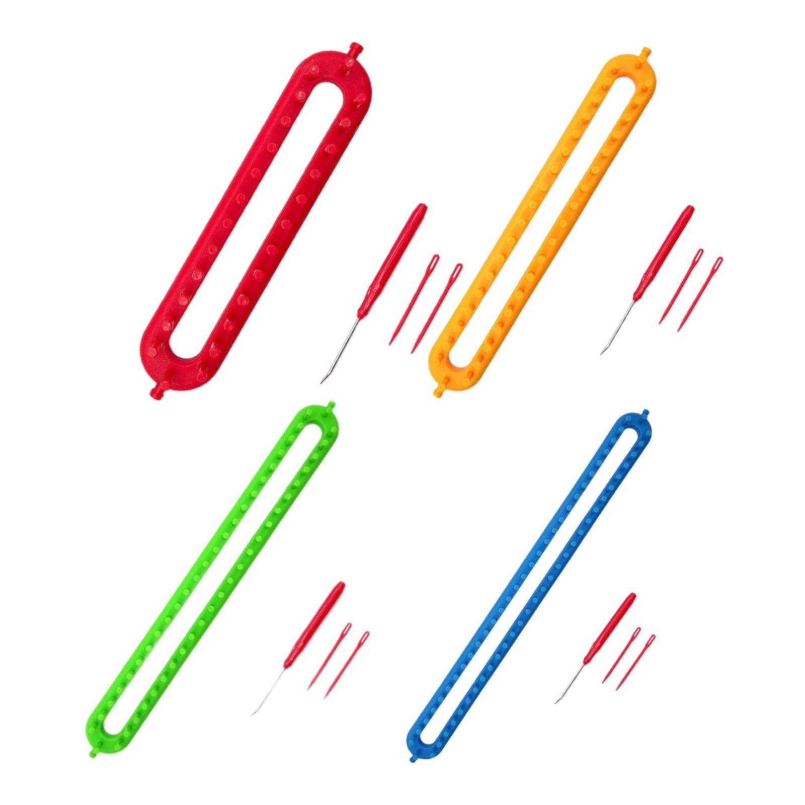 Kit de telar de plástico para tejer, herramientas de costura, máquina de ganchillo hecha a mano, tejedor de aguja para principiantes, mantas de Chal