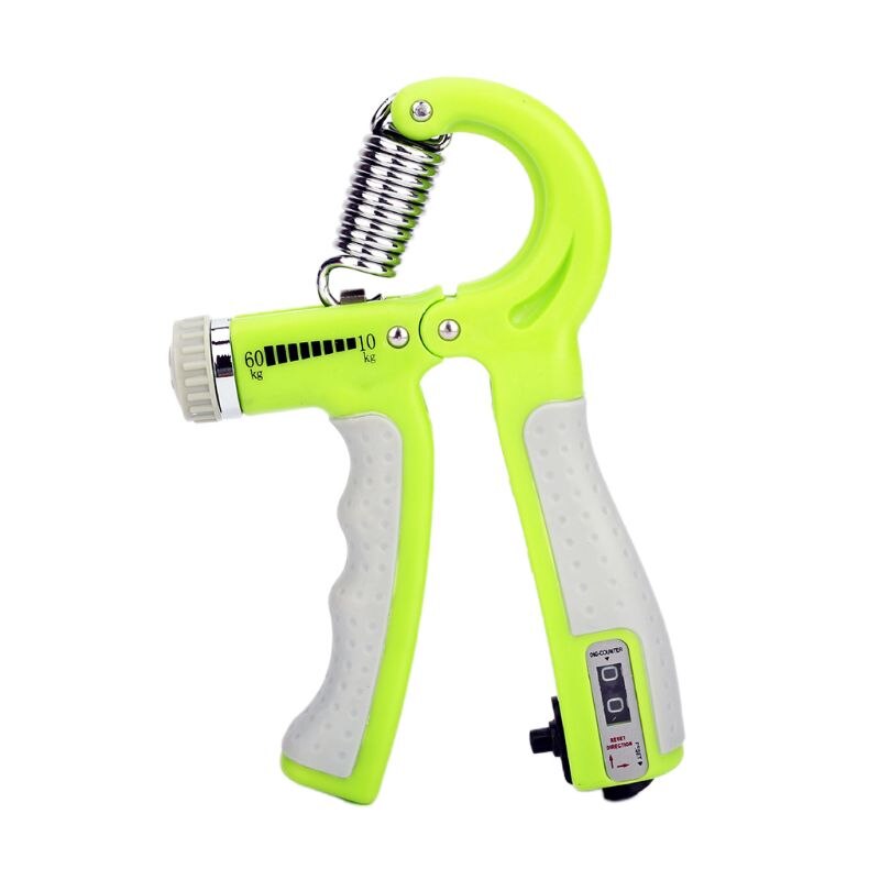 Counting Hand Grip Strengthener Forearm Grip Workout Kit, Adjustable Resistance Grip Strength Traine r, Finger Exerciser: Green