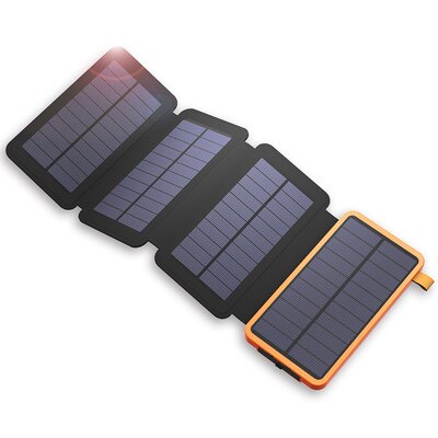 8000mAh Solare Accumulatori e caricabatterie di riserva Pieghevole Caricatore Solare Batteria Esterna di Sostegno Pacchetto Per i telefoni Cellulari Intelligenti Per il iPhone powerbank: Default Title