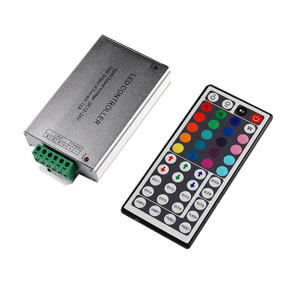 144W RGB IR Remote Controller DC12-24V 24 / 44key For 5050 12A RGB Led Strip Tape Lighting