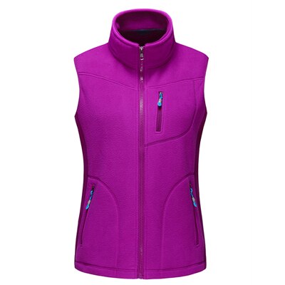 Ulkoilu fleece liivi naisten talvi vaellus kiipeily vaellus hihattomat takit retkeily softshell naisten liivi: Violetti / Xl