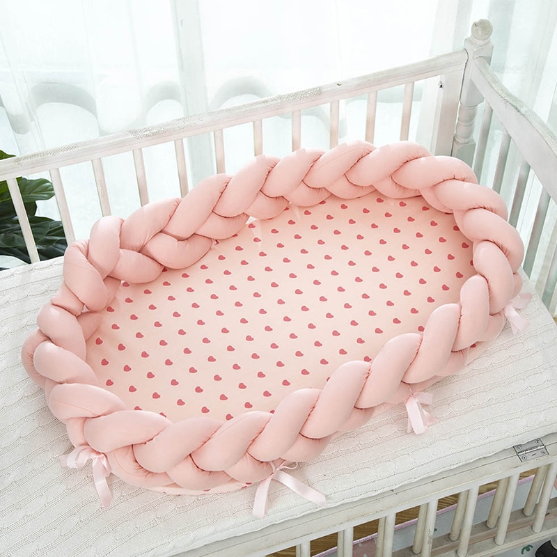 Baby Draagbare Bed Bumper Protector Baby Baarmoeder Bionische Bed Cradle Kussen Jongens Meisjes Reiswieg Voor 0-18 Maanden kid 'S Bed