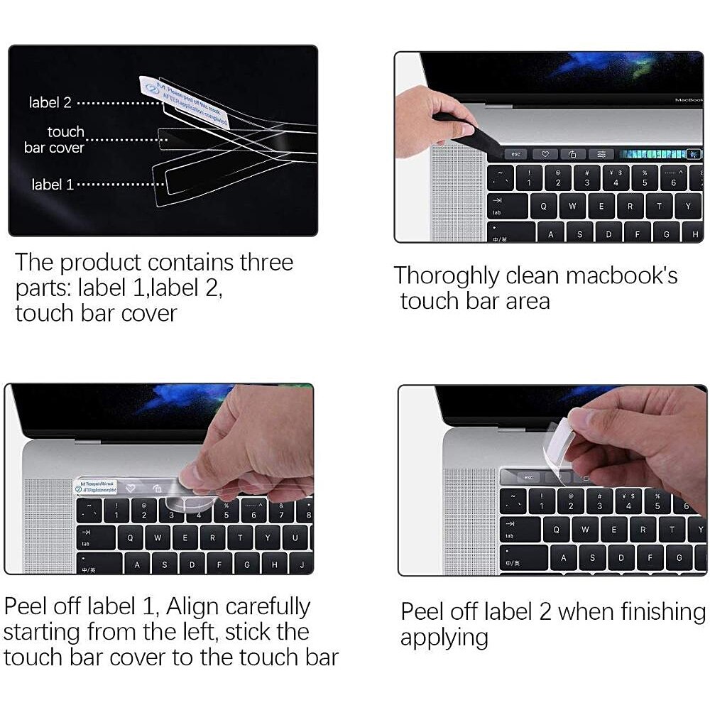 Touch Bar Protector Sticker Transparant Skin Flim Voor Macbook Pro 16 15 13 Inch Met Touch Bar A2141 a2159 A1990 A1989