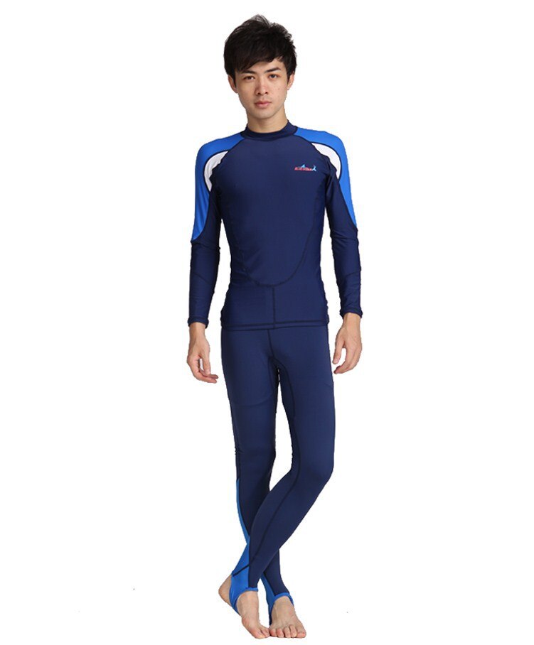 Diveskins UPF 50 + traje de buceo elástico de LICRA de secado rápido para hombres y mujeres traje de baño protector solar todo el cuerpo: Azul / XS