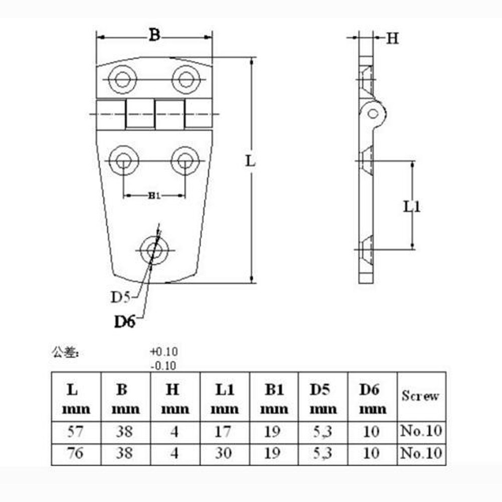 stainless steel boat door hinge 316 grade Marine Grade Flush Door Hatch Compartment Hinges boat Hardware Industrial