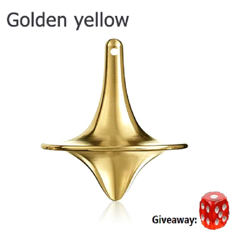 2022 Mini Magic Metal Gyro Nauwkeurige Tol Hypnose Volwassen Druk Speelgoed Edc Metalen Gyroscoop Spinner 28Mm Hobby speelgoed: 1 Pcs golden yellow