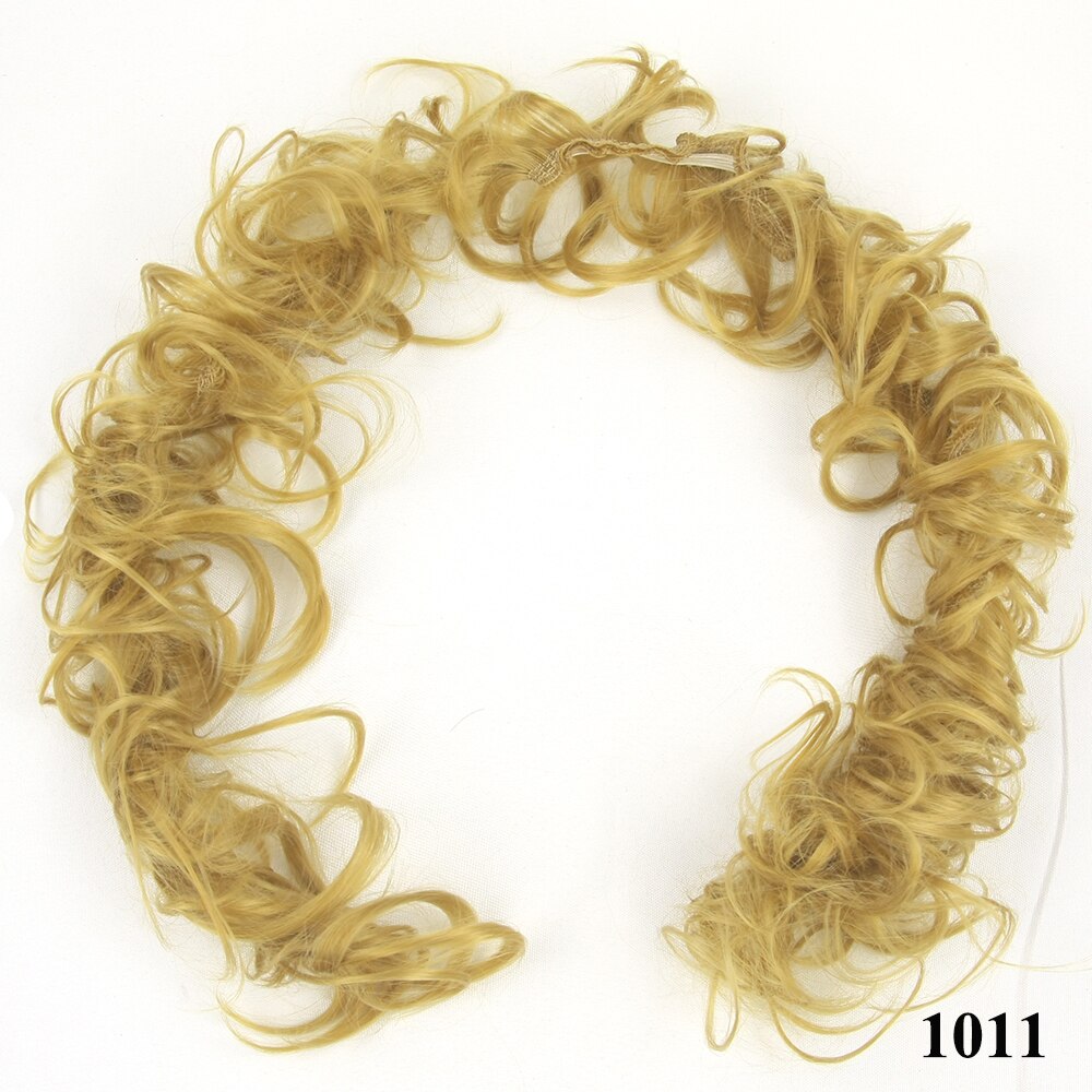 Soowee 5 kpl/erä synteettinen hiusnuttura kiharat hiukset pääpanta hiustarvikkeet chignon donitsi roller hiuspanta elastinen scrunchie updo: 1011