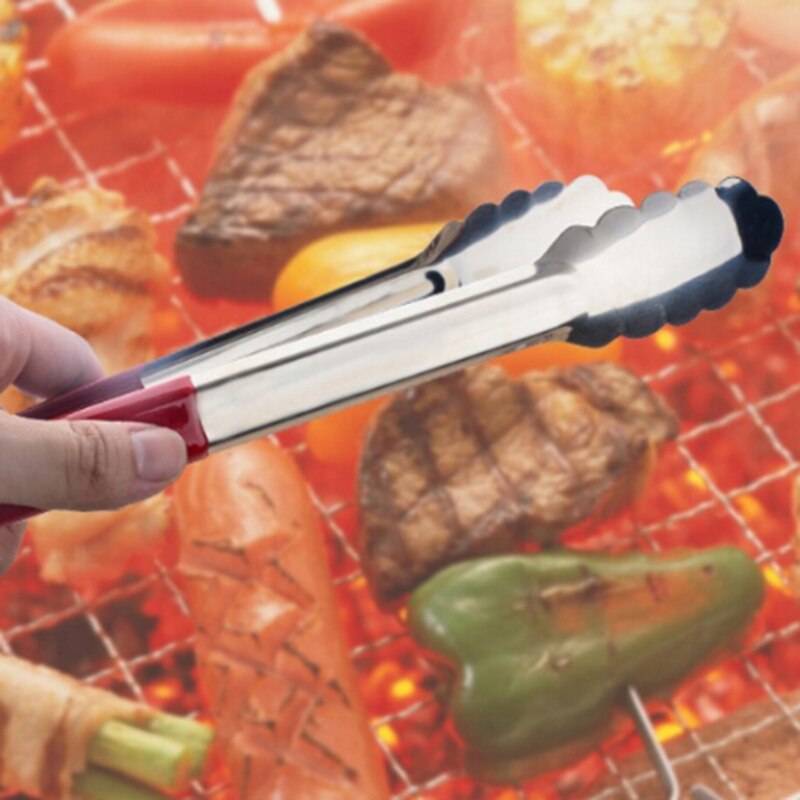 Stainless Steel Food Clip Snack Fryer Buffet Serving Tongs France Frying Kitchen Food Tongs