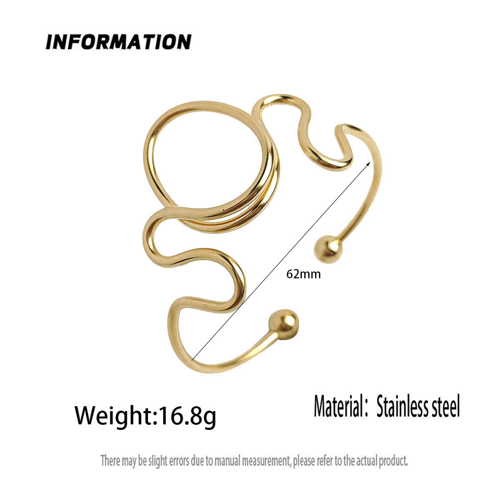 Uforgyldte damearmbånd med uregelmæssig form, meget vandtætte metalarmbånd, festsmykker