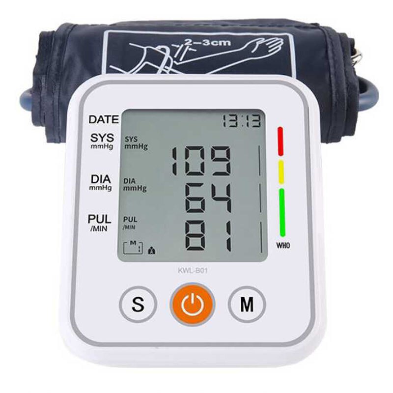 Elektronische Monitor Tonometer Thuis Gezondheidszorg Manchet Pulse Meting Tool Draagbare Lcd Digitale Bovenarm Bloeddrukmeter