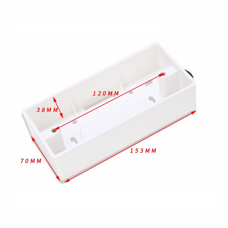 2pcs 118/120 Small Type Wall Mount Switch Box Depth 40mm Bottom PVC Junction Box 118*68*40mm: 118 Medium