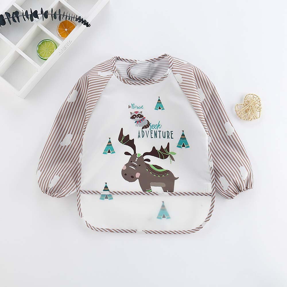 Baby Slabbertjes Lange Mouwen Waterdicht EVA Voeding Smock 1-3 Jaar Cartoon