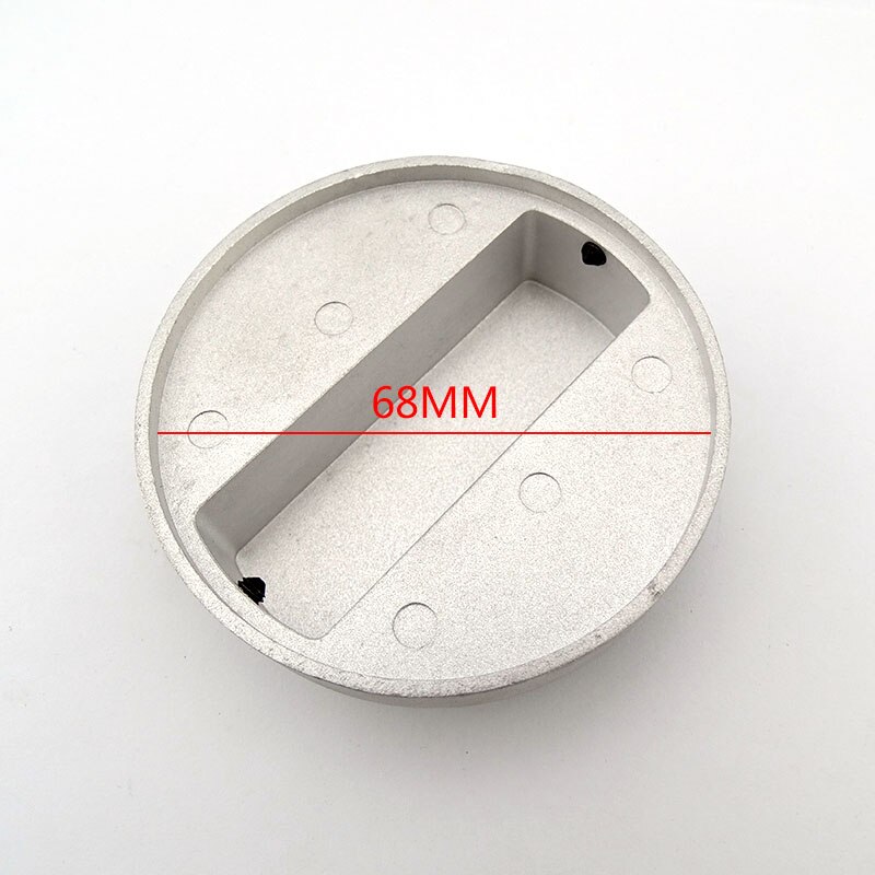 Automotive fuel tank cap with metal trim