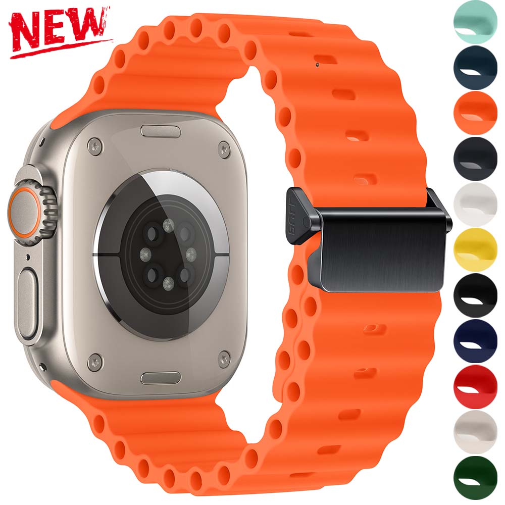 Cinturino per Mela guarda ultra gruppo musicale 49mm 44 45 41 42 46 40mm 38mm 44 45 mm 1:1 Cintura oceano originale serie iWatch 10 9 8 7 cinturini se