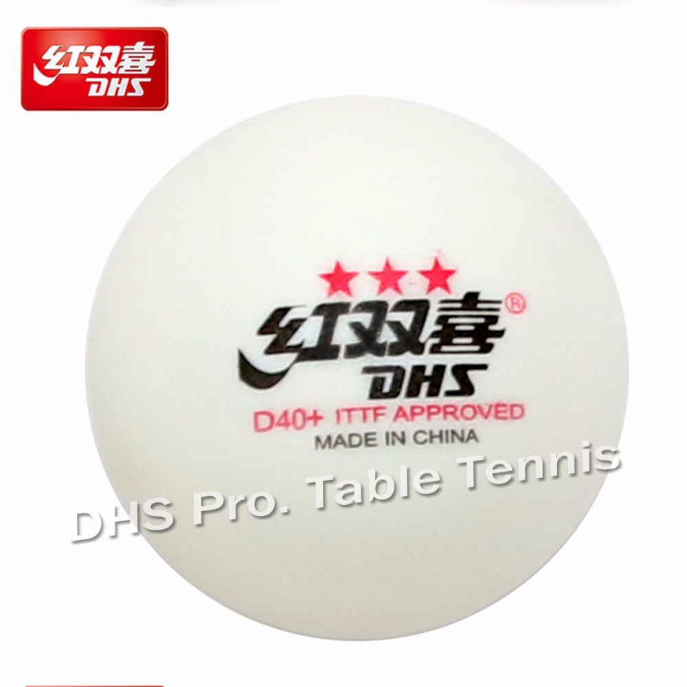 DHS 3-Stern D40 + Tischtennis Bälle (3 Sterne, neue Material 3-Stern Gesäumt Wird ABS Bälle) Kunststoff Poly Klingeln Pong Bälle