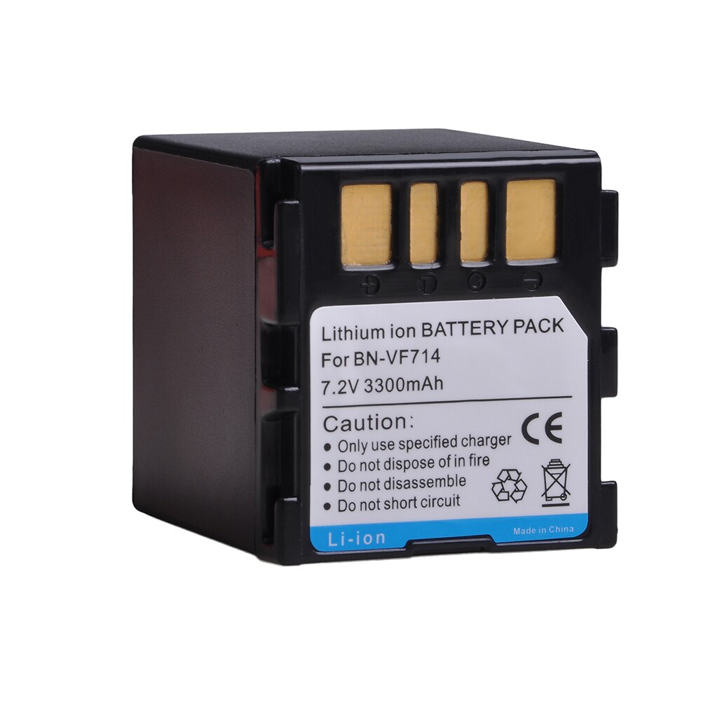 2x 3300 mah bn -vf714 batteri + led usb laddare för jvc bn -vf707,  bn -vf707u bnvf 707,vf707 bn-vf714 bn-vf733 gr-d240 batterier: 1 batteri