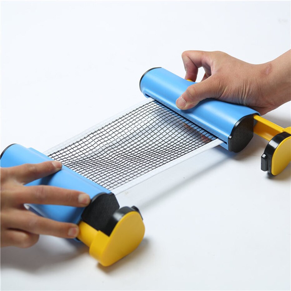 Portable Table Tennis Net Anywhere Retractable Pingpong Post Net Rack Adjustable Any Table Anywhere Home Sports Tool