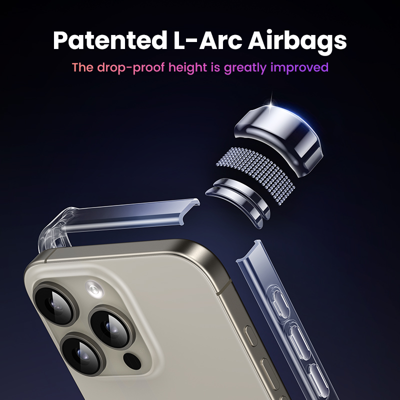 UGREEN Case voor iPhone 16 Pro Max Schokbestendig Clear Case Transparante Cover voor iPhone 15 Pro 15 Plus Telefoon Beschermhoes