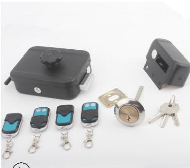 battery power 4 remote controls wireless outdoor gate door castle electric bolt lock (no battery included): 4 rc with 3 key