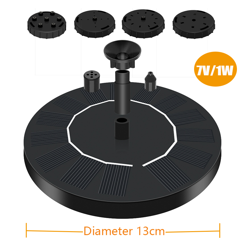 Solar Bird Bath Fonteinpomp Vrijstaande Drijvende Zonne-energie Fonteinpomp voor Vogelbad Tuin Vijver Zwembad Buiten: Digitale Camouflage