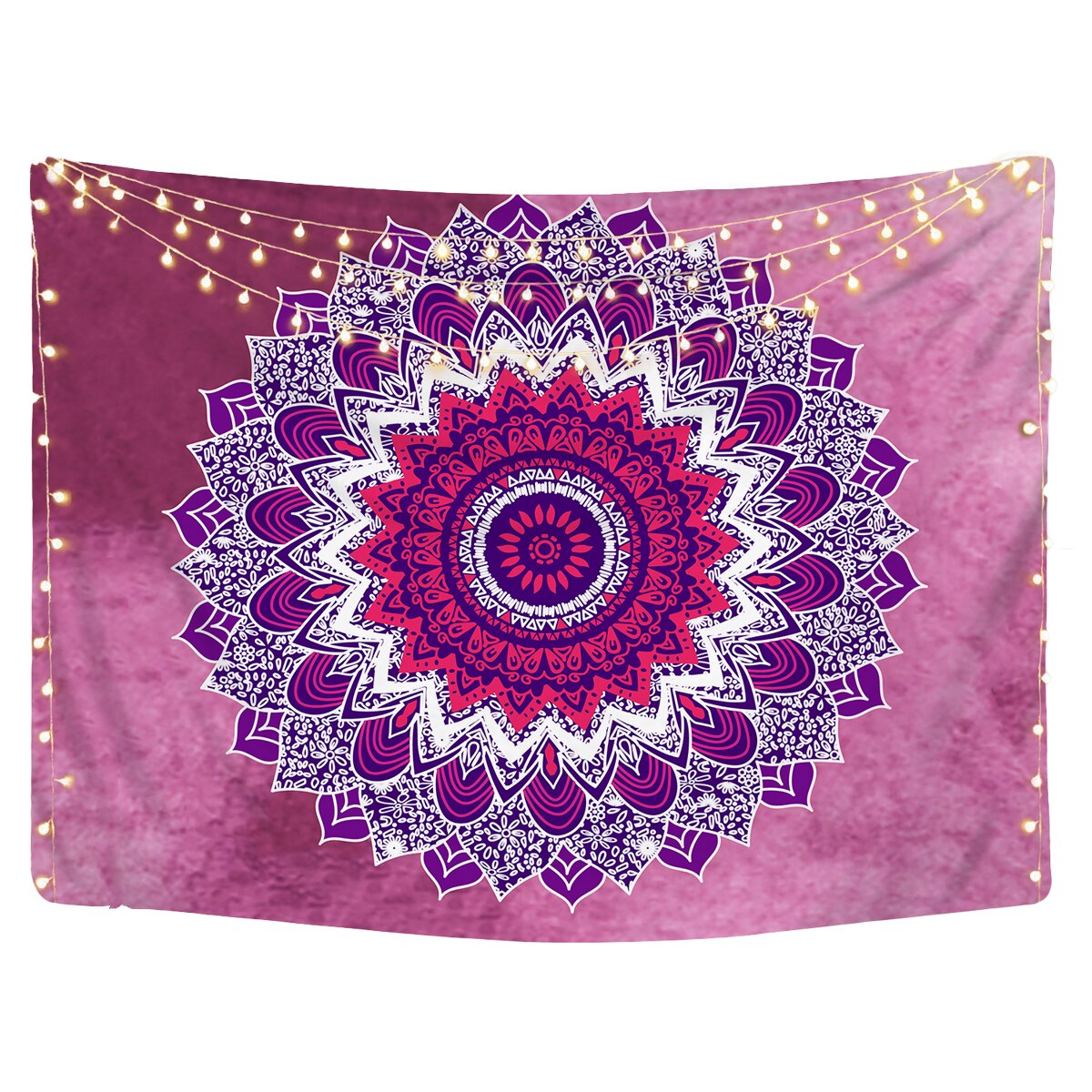 Tapestry Nordic Datura Mandala Hanging Cloth Decorative Tapestry Background Cloth Blanket Home Decor Tapestry 95x73cm: 4