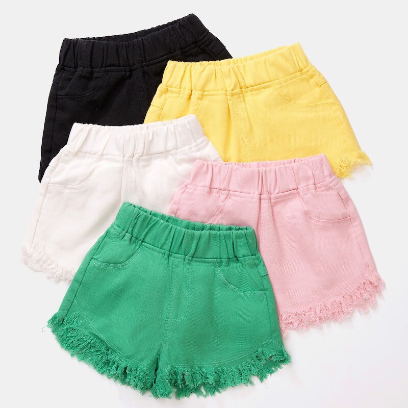 Bébé fille été Shorts filles coton jean rose Denim pantalon court pour filles enfants enfants pantalons bas enfant en bas âge
