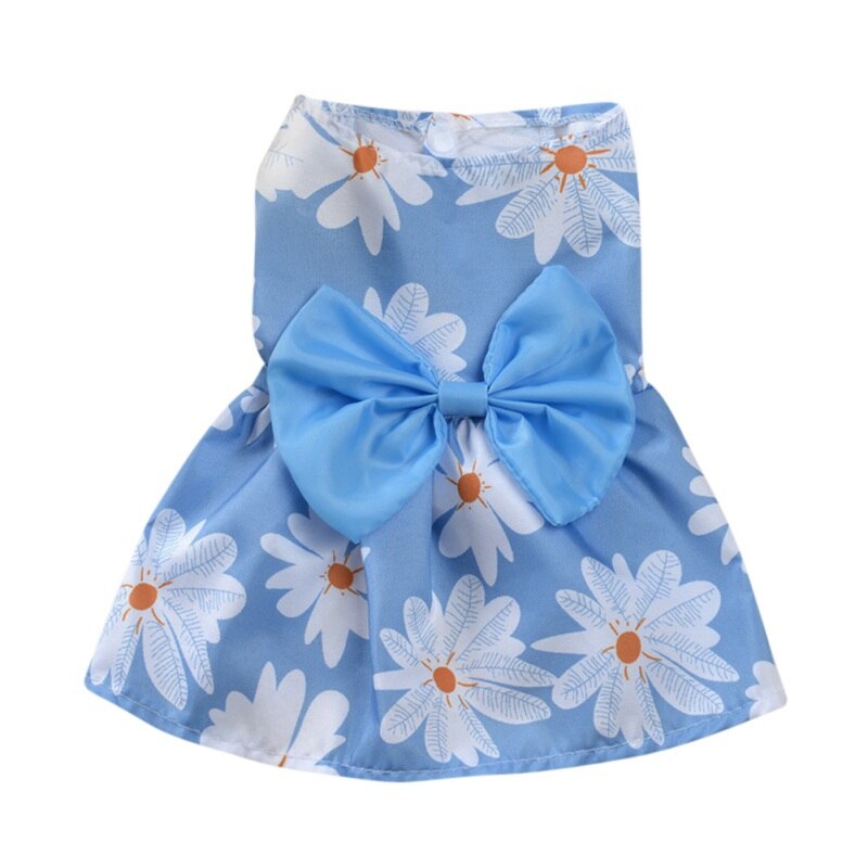 Dog Dress Summer Dog Clothes for Small Dogs Floral Princess Dress Chihuahua Wedding Dresses Cats Puppy Clothes For Dogs: d / XS