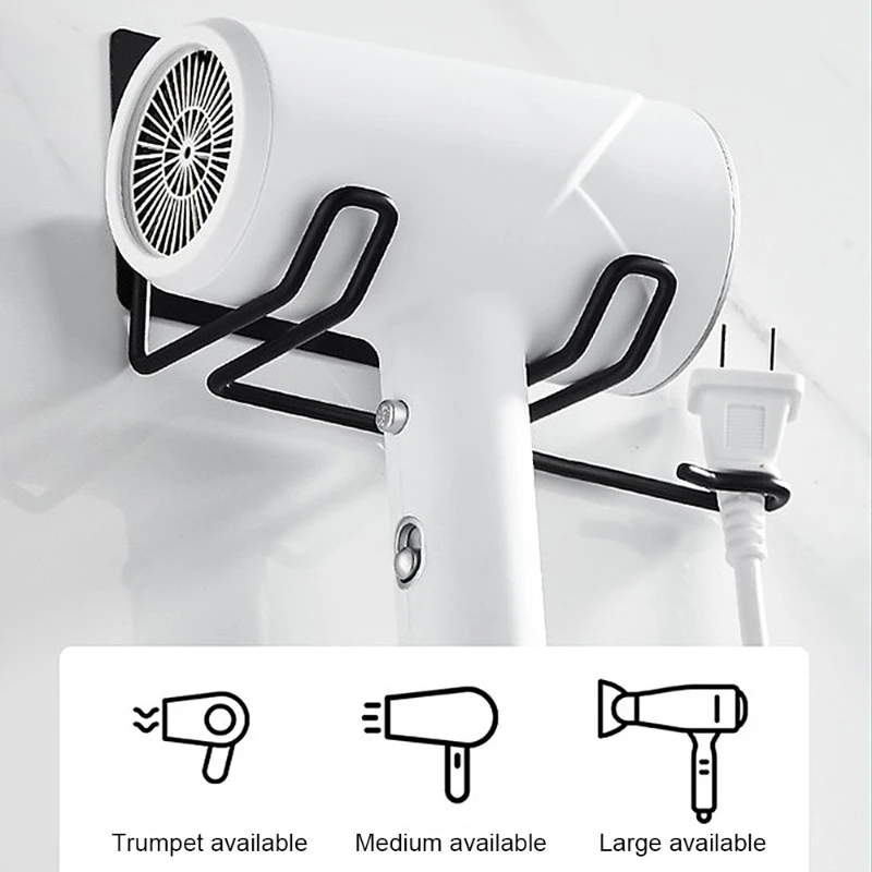 Haar Trockner Halter Rack Wand Haarglätter Trockner Halter Badezimmer Organizer Lagerung Rack Regal Bad Zubehör