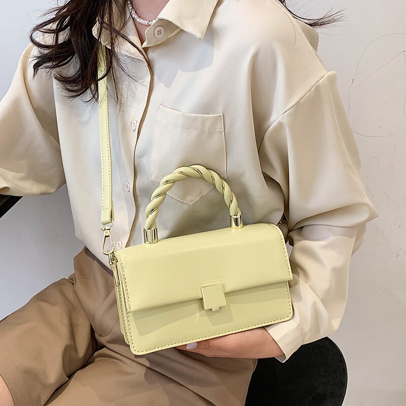 Vrouwelijke Kleine Luxe Crossbody Tassen Voor Vrouwen Kleine Handtas Pu Lederen Handtas Dames Met Handvat