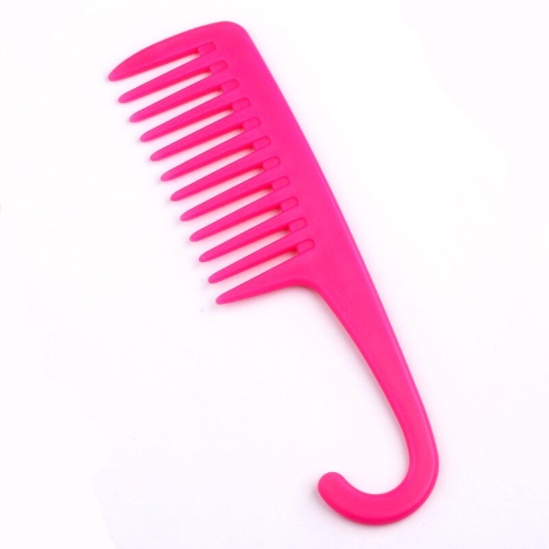 Peine de dientes anchos y grandes para peluquería , herramienta de estilismo con mango de gancho para reducir la pérdida de cabello, 1 unidad,: 3