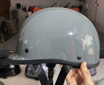 Unisex Motorcycle Vintage Helmets Motorbike Riding Open Face Half Helmet Safety Protection Gear For Harley Retro Chopper Cruiser: Grey / XXL