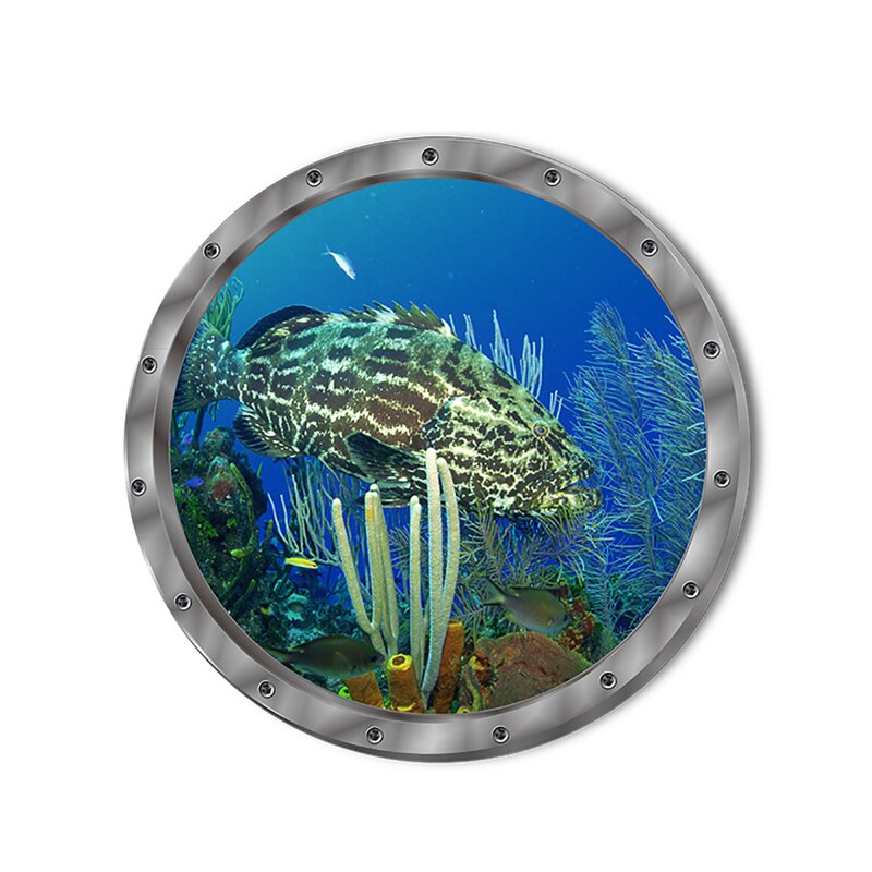 Bathroom Pvc Decals Underwater Fish Wall Stickers Waterproof Capybara Dolphin Tortoise Stickers Washing Machine Decoration: GRAY