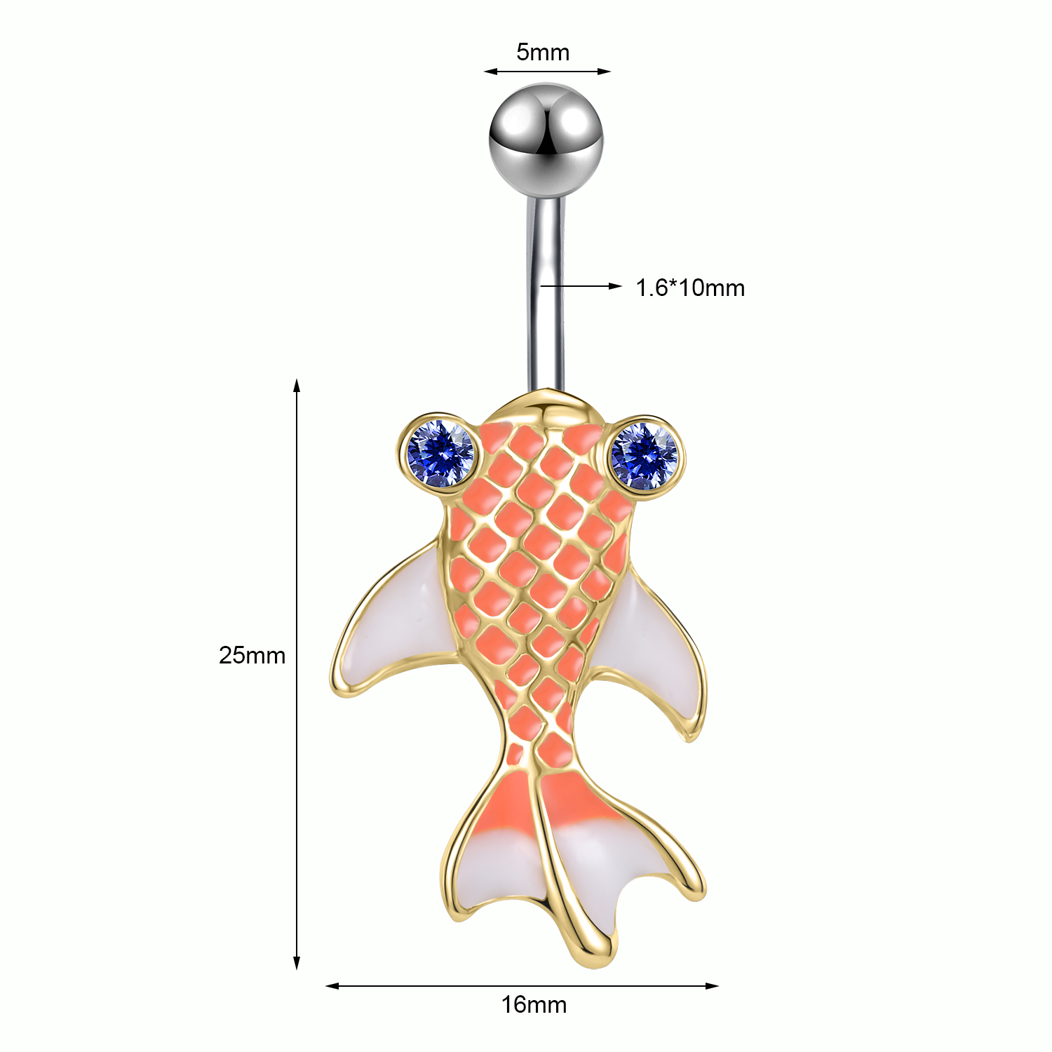 AOEDEJ, 14G, 1 pieza, anillo para Piercing en el ombligo de estrella de mar de cristal, joyería para Piercing corporal con perlas, anillo para el ombligo de concha para mujer de verano: Con recubrimiento de titanio