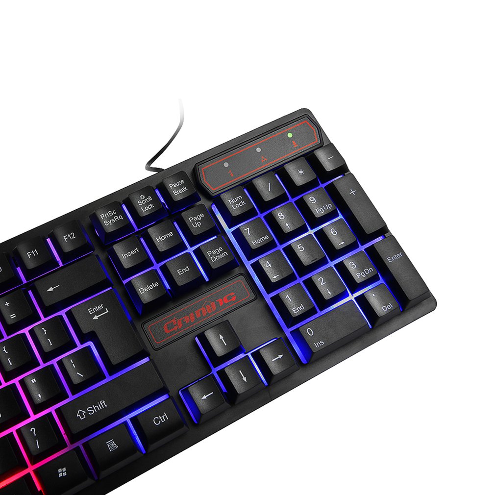 Colorful Illuminated gaming keyboard mechanical hand plastic panel floating keycap 19 key