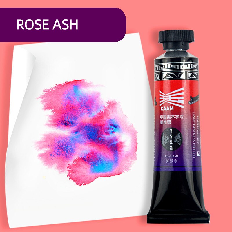 Super vision akvarel pigment, lagdelt farve akvarel maling 15ml,  kunstners akvarel maling 10 farver: Rosen aske