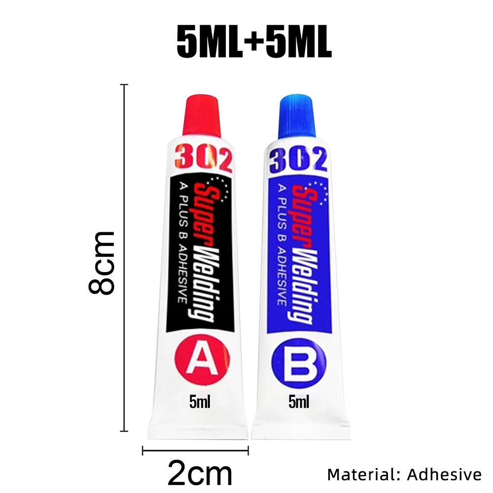 2pc 5/10/40g Industrial Repair Paste Glue Heat Resistance Cold Weld Metal Repair Paste A&amp;B Adhesive Gel: 5ml