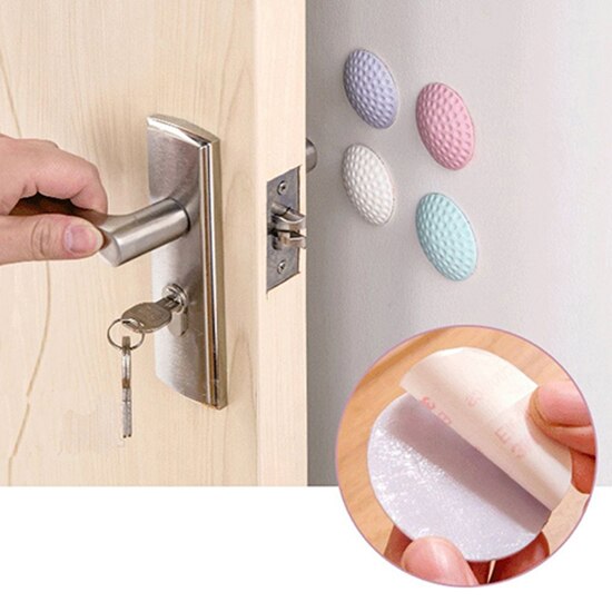 Bloc-choc auto-adhésif , tampon mural, protection d&#39;arrêt, poignée de porte, butoir en caoutchouc, 4 couleurs