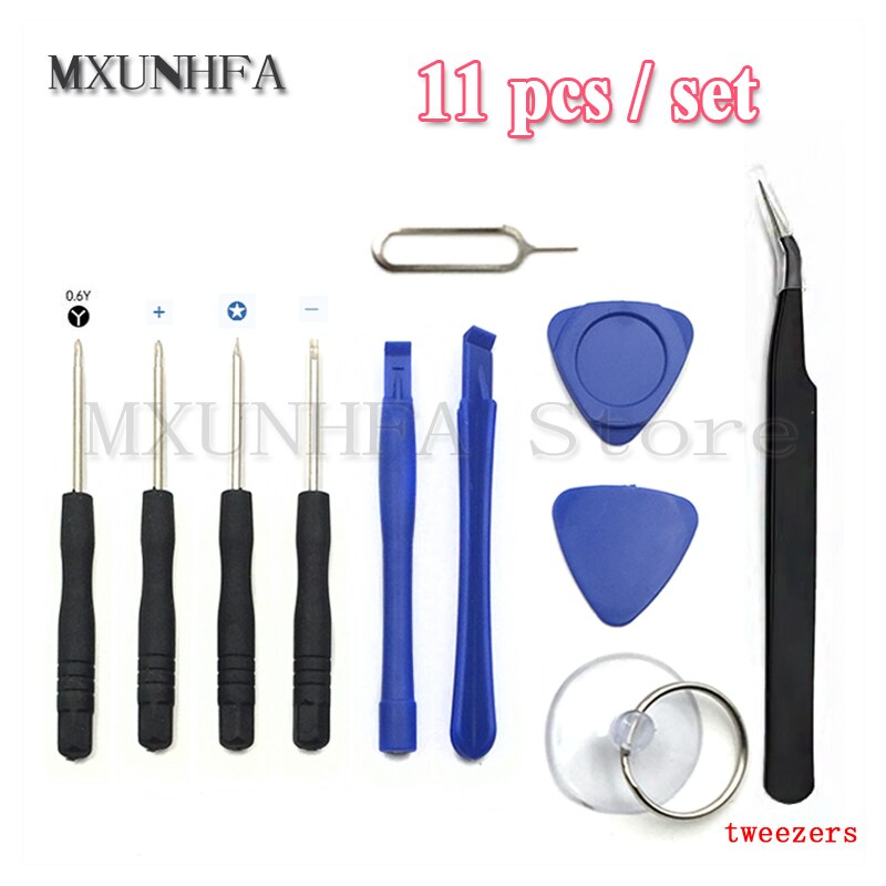 Mobile Phone Repair Tool Kit Pry Opening Tools Set with Pentalobe Screwdriver for iPhone 12 11 X 7 8 6S: 11pcs ES17