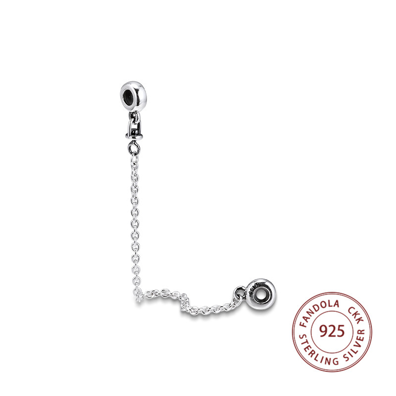 Me Series Fits Europe Bracelet Argent Charm 925 Sterling Silver My Safety Chain Charms Beads for Jewelry Making kralen