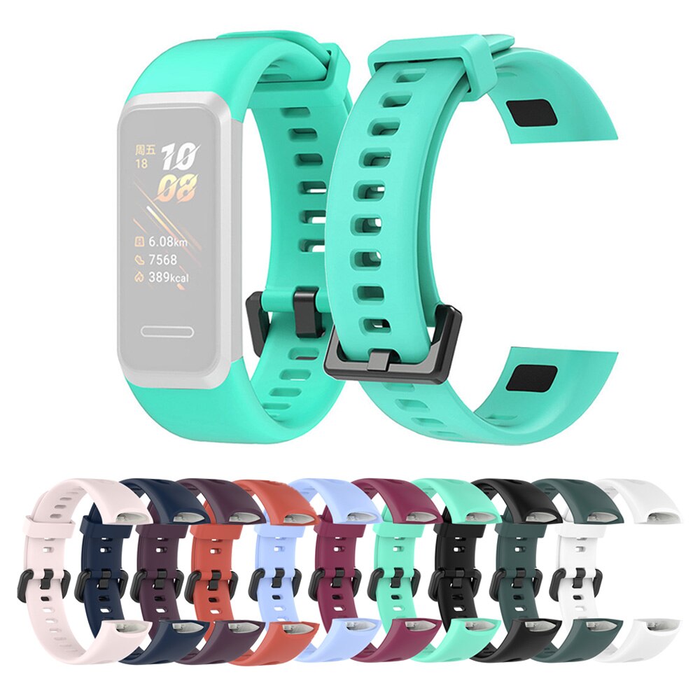 Soft Sports Silicone Wrist Strap Replacement Watch Band for HUAWEI Band 4 / Honor 5i Buckle Smart Watch Accessories