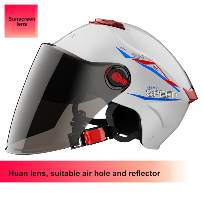 Helmet Electric Bicycle Universal Sun Protection Comfortable Four Seasons Universal Safety Half Helmet 4 Layers Of Protection: A2