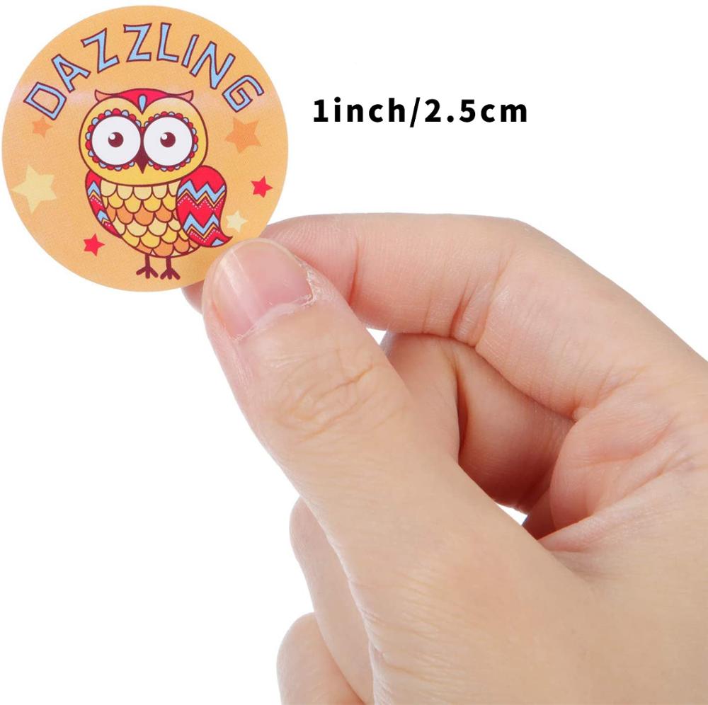 500pcs/roll Reward Stickers for Students Teachers Encouragement Sticker for Kids Motivational Stickers with Cute Animals