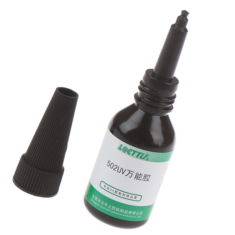 Pegamento UV 502 para curado de vidrio transparente, adhesivo para reparación dedicada, bajo olor, alta transparencia