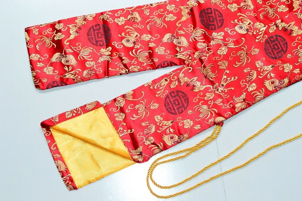 Nice Soft And Delicate Silk Sword Bag Fitting For Japanese Samurai Sword Katana Red Sword Bag