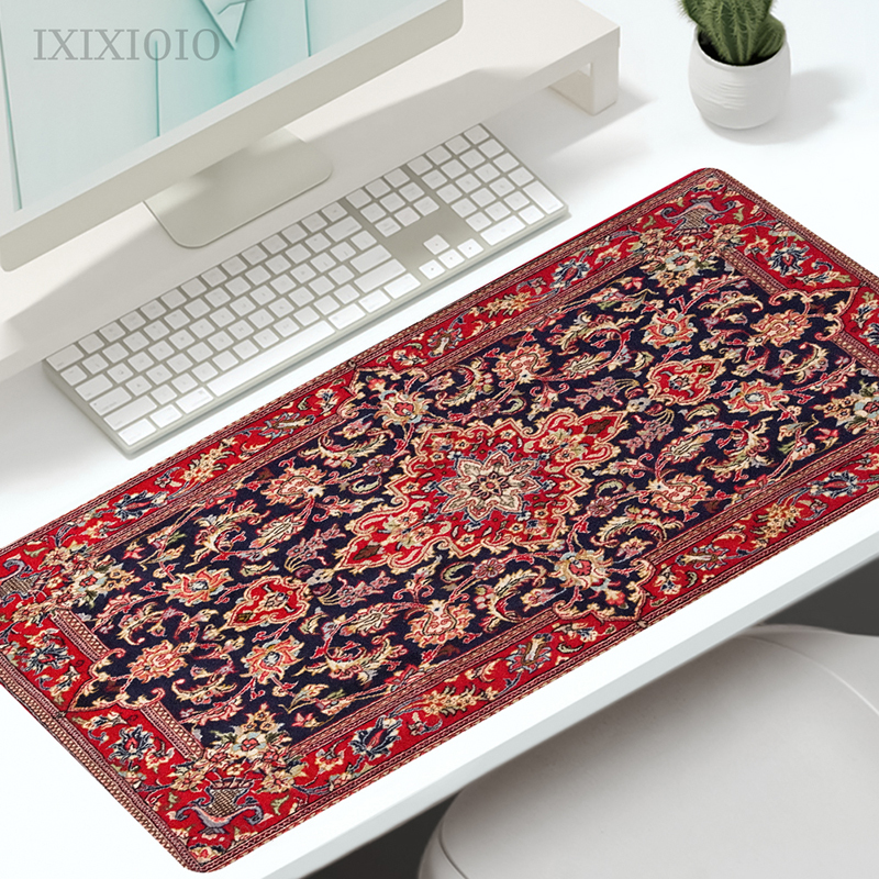 Beautiful Persian Mouse Pad Gaming XL Large HD Home Mousepad XXL Desk Mats Non-Slip Carpet PC Desktop Mouse Pad: XXS / Orange