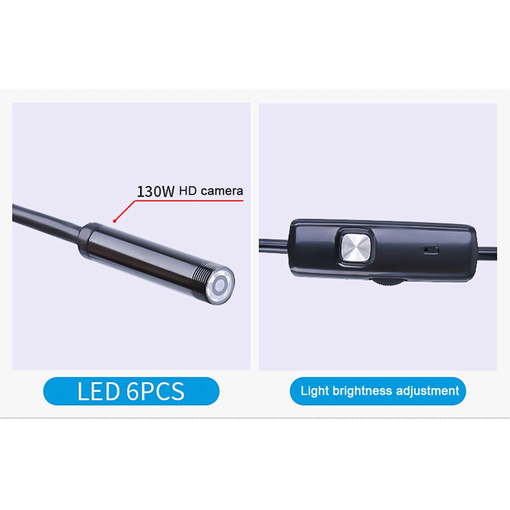 7mm Mini USB Endoscope Camera Waterproof HD Borescope Snake Inspection Tube Video Camera Adapter For Smartphone Computer