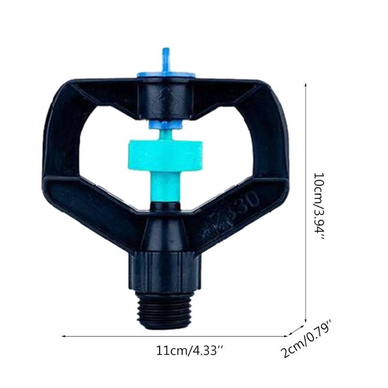 1/2 inch buitendraad roterende sproeier tuinsproeier 2 gaten 360 graden sproeikop irrigatie accessoires