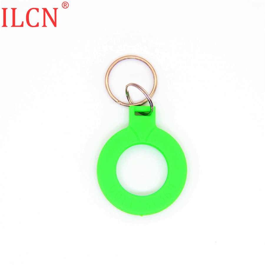 125 khz id fjernkontroll  em4100 tk4100 nøkkelring rfid-bånd skrivebeskyttet token kode adgangskontrollkort sirkulær rød svart blå gul grønn 1: 1 stk grønn