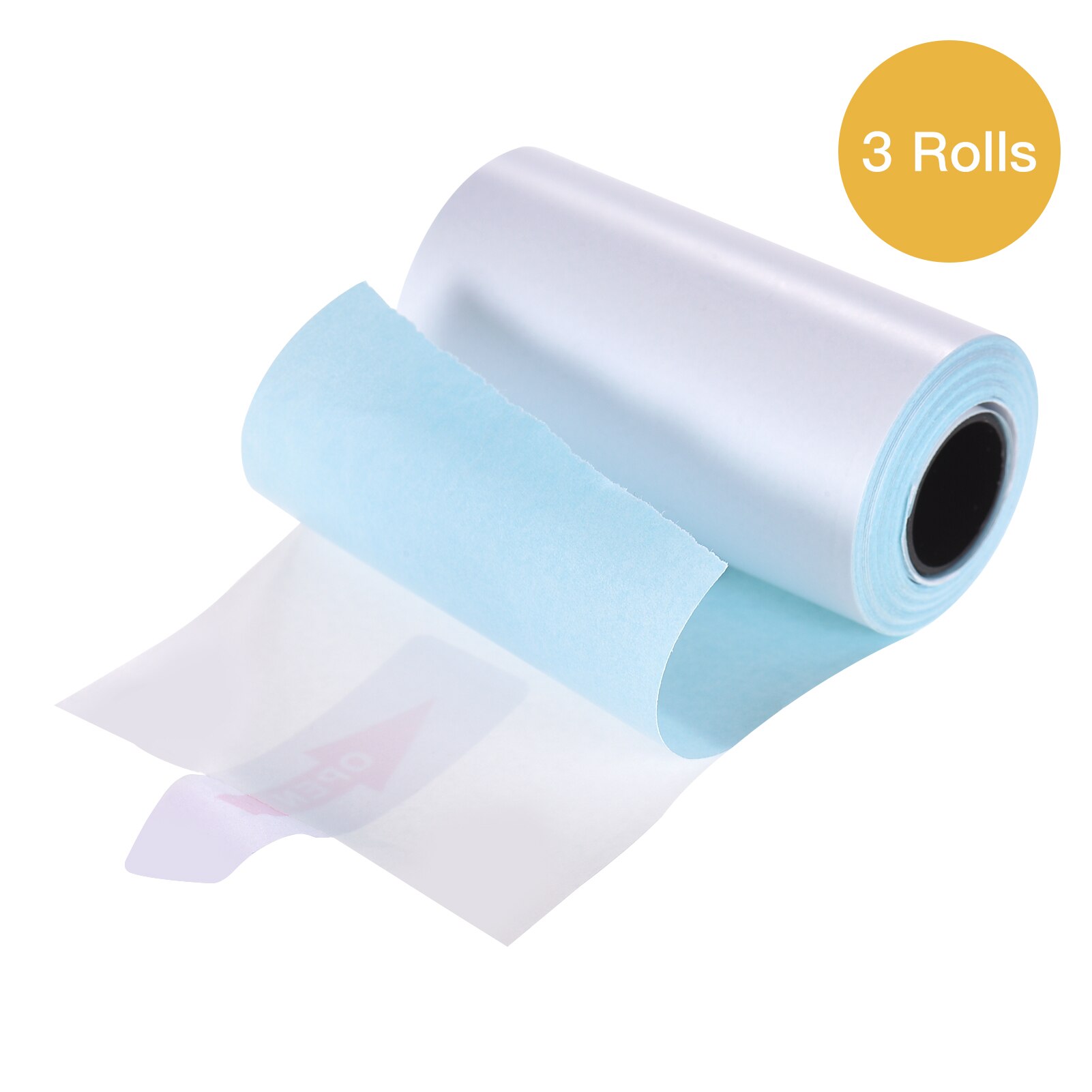 3 Rolls 57x30mm Thermal Paper Roll Receipt Paper Self-Adhesive BPA-Free Long-Lasting 10 Years for Pocket Thermal Photo Printer
