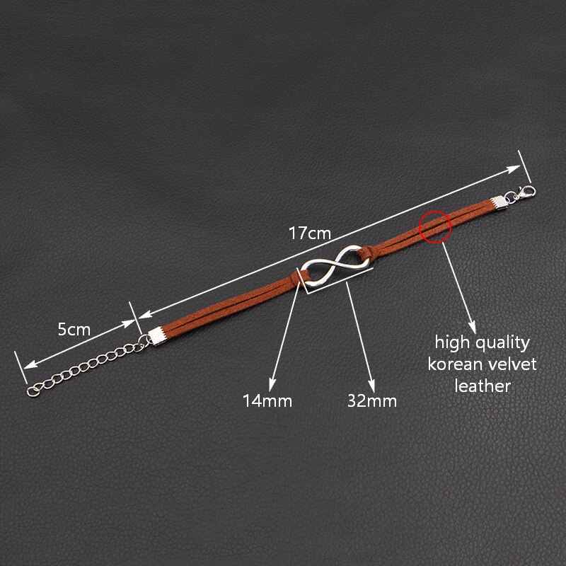 Cute Mini Dog Paw Prints Charms Bracelet Antique Silver Color Love Infinity Leather Bracelets For Women Jewelry